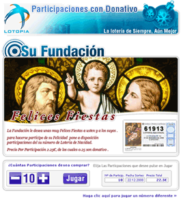 Lotería de Navidad para Empresas y comunidades de Usuarios
