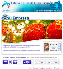Lotería de Navidad para Empresas y comunidades de Usuarios